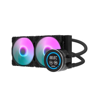 darkFlash Nebula DN240D 黑 水冷/數位監控顯示/鏈扣串接風扇/厚:5.2/5年