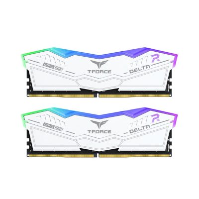 十銓 T-Force DELTA RGB DDR5-6000 64G(32G*2)-白(CL38/支援XMP&EXPO)