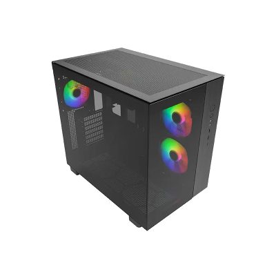 君主 MONTECH KING 65 PRO 黑 全景玻璃透側機殼 (ATX/Type-C/內建風扇側2後1/無A柱/ARGB燈光/雙倉設計/顯卡420mm/塔散175mm)