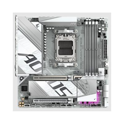 技嘉 B850M AORUS ELITE WIFI6E ICE(白)(M-ATX/LAN2.5G+無線/註五年)12+2+2相供電