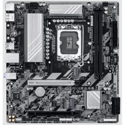 技嘉 B860M D2H(M-ATX/LAN2.5Gb/註四年/2DIMM)6+1+2相供電