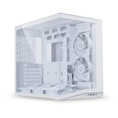 聯力 O11 Dynamic Mini V2 FLOW 白 卡40/U高16/全景玻璃/無風扇/僅支援5slots/背插(限ATX)/內含12CM PWM反向風扇5顆