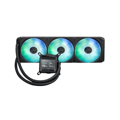 華碩 Prime LC 360 ARGB LCD 水冷  黑/數位監控螢幕/一體式風扇/厚:5.2cm/6年