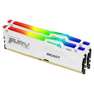 金士頓 FURY Beast RGB 獸獵者 DDR5 6000 32GB(16G*2) CL30 白