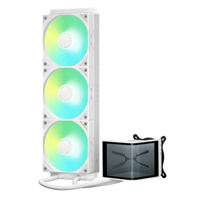 PANORAMA SE ARGB 360 白色 6.5" AMOLED曲面螢幕/VRM風扇/Asetek8代泵浦/6年保/螢幕2年保