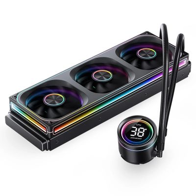 喬思伯 TH-360 黑 (液晶顯示水冷頭/一體式無限鏡風扇/TDP300W/五年保)