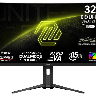 微星MAG 321CUPDF 曲面電競螢幕(32型/1500R曲面/4K/HDMI/DP/VA/HDR/160Hz/0.5ms) 3年保