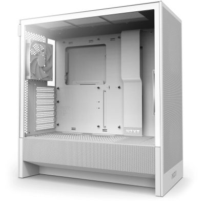 恩傑 NZXT H5 FLOW 白色 (E-ATX/內附2風扇/支援8風扇/2年保固)