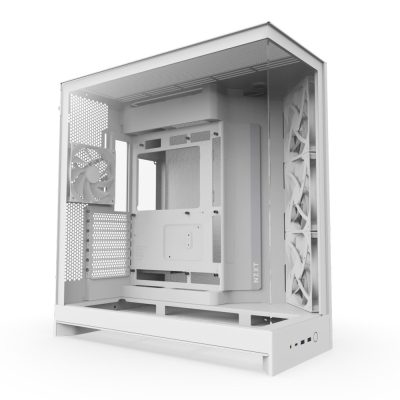 恩傑 NZXT H5 FLOW 白色 (E-ATX/內附4風扇/支援10風扇/2年保固)