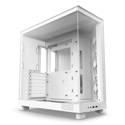 恩傑 NZXT H6 FLOW 白色 (ATX/內附3風扇/支援9風扇/2年保固)