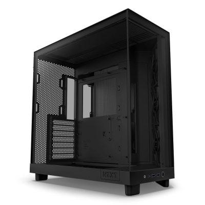 恩傑 NZXT H6 FLOW 黑色 (ATX/內附3風扇/支援9風扇/2年保固)