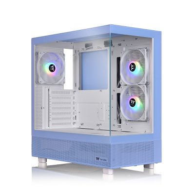 曜越 View 270 TG ARGB V2 繡球花藍 (ATX/Type-C/全景玻璃透側/內建風扇後1測2/顯卡長42cm/CPU高18cm)