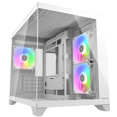 美洲獅 COUGAR FV150 Mini RGB 白 (M-ATX/Type-C/內建風扇測2後1/雙艙設計/支援BTF背插/顯卡40/U高17)