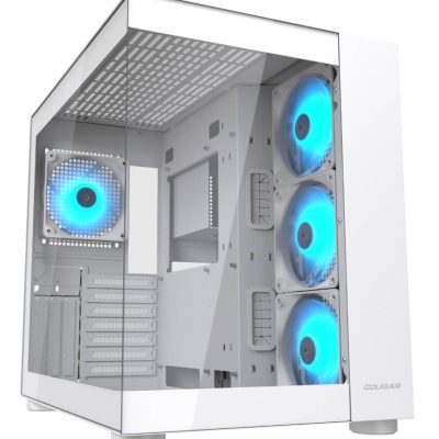 美洲獅 COUGAR FV150 RGB 白 (ATX/Type-C/內建風扇測3後1/雙艙設計/支援BTF背插/顯卡40/U高18)