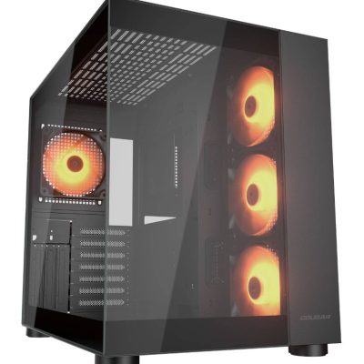 美洲獅 COUGAR FV150 RGB 黑 (ATX/Type-C/內建風扇測3後1/雙艙設計/支援BTF背插/顯卡40/U高18)