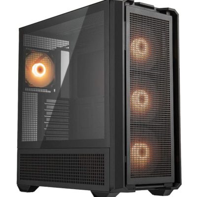 美洲獅 COUGAR MX600 RGB 黑 (E-ATX/Type-C/內建風扇前3後1/附垂直顯卡安裝套件/顯卡40/U高18)