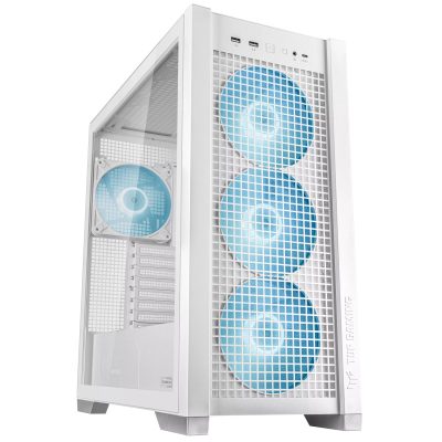華碩 TUF Gaming GT302 ARGB  中塔機殼 白色 顯卡長41/U高16.5/Type-C/內建風扇前3後1/支援BTF背插/E-ATX