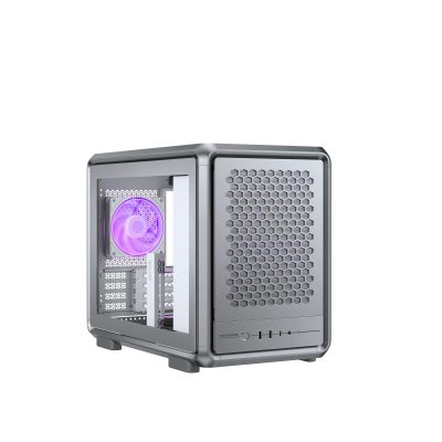 酷碼 MasterFrame 400 MESH ARGB 機殼 銀色/顯卡39cm/M-ATX/TYPE-C/玻璃透測/水冷360mm/內建風扇後1
