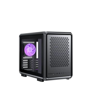 酷碼 MasterFrame 400 MESH ARGB 機殼 黑色/顯卡39cm/M-ATX/TYPE-C/玻璃透測/水冷360mm/內建風扇後1