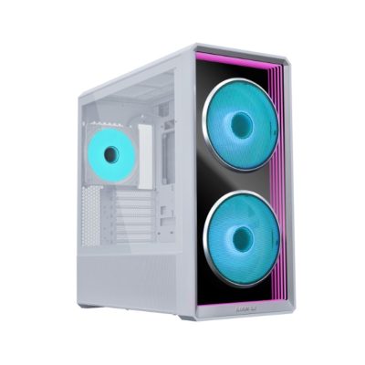 聯力 LANCOOL 217 INF 白 顯卡長38/U高18/玻璃開孔面板+透側/支援背插/E-ATX/內含風扇前2後1