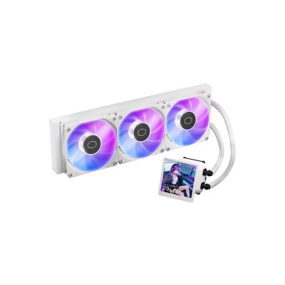 酷碼CoolerMaster ML360 Core LCD 4吋螢幕 白色/高解析度480*480自定義4吋LCD/360° 可調整底座/150℃ 耐高溫密封橡膠/TDP 300W/5年保固