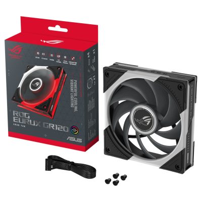 華碩 ROG Eurux GR120 ARGB 風扇 單入包 (PWM/專利串接接頭計/三個獨立燈效區域/2600 RPM/3年保固)