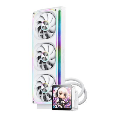 darkFlash DV360S MAX 白 3.95吋寬螢幕/磁吸式水冷頭/ARGB燈光/一體式風扇/5年