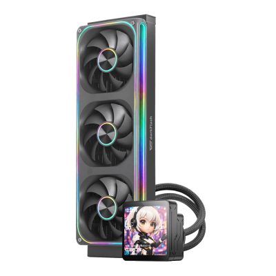 darkFlash DV360S MAX 黑 3.95吋寬螢幕/磁吸式水冷頭/ARGB燈光/一體式風扇/5年