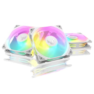 華碩 TUF Gaming TR120 ARGB(白) 反向扇/三顆裝/厚28mm/側邊雙模式/PWM/二年保