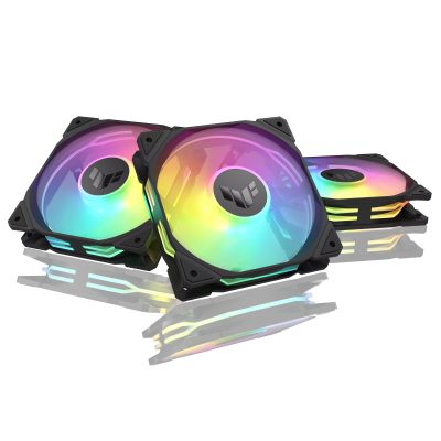華碩 TUF Gaming TR120 ARGB(黑) 風扇/三顆裝/厚28mm/側邊雙模式/PWM/二年保