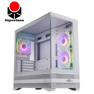 視博通 SAK220 白色(M-ATX/ARGB/內建風扇測2後1/顯卡長42.7cm/U高16.5cm/TYPE-C/支援360水冷)